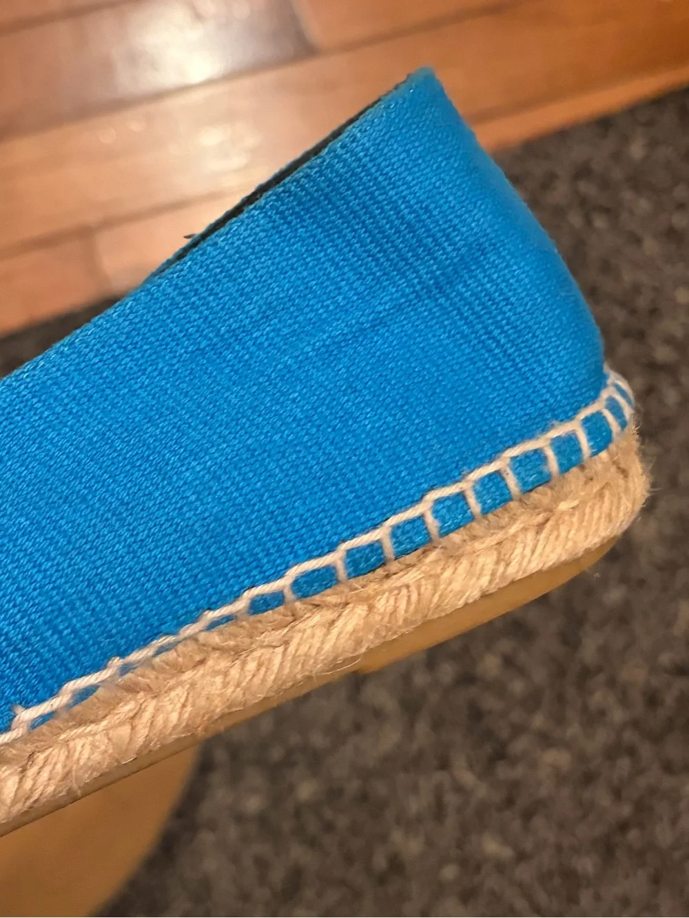 Kenzo Kids Bright Blue Canvas Slip-On Espadrilles size 38